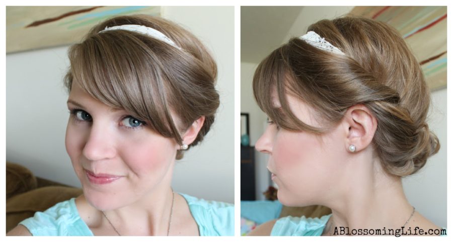 Easy Twisted Updo for Long or Short Hair - A Blossoming Life
