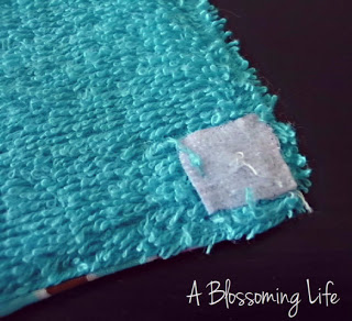 Sewing velcro on unpaper towels