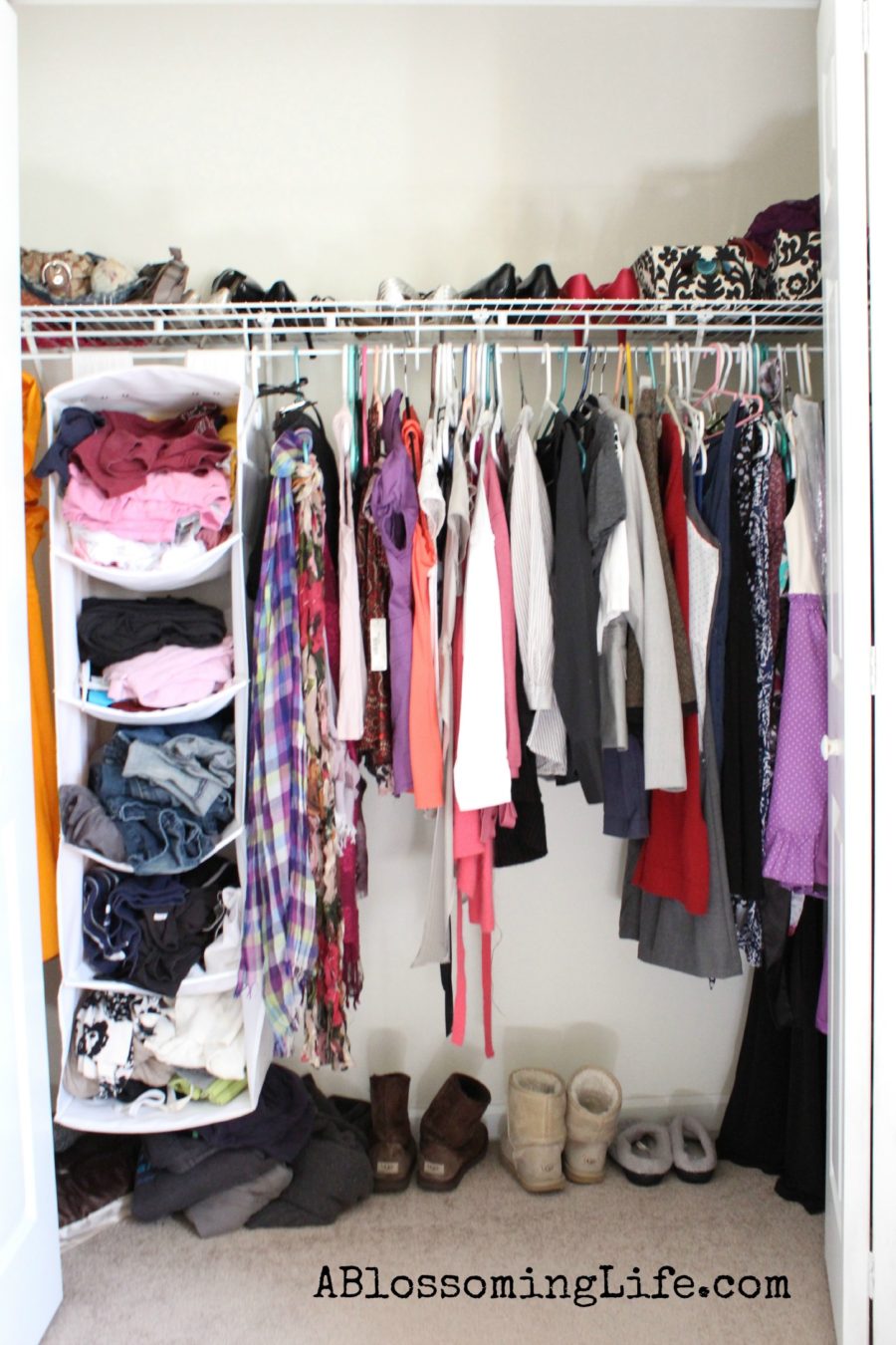 $0 Closet Organization - A Blossoming Life