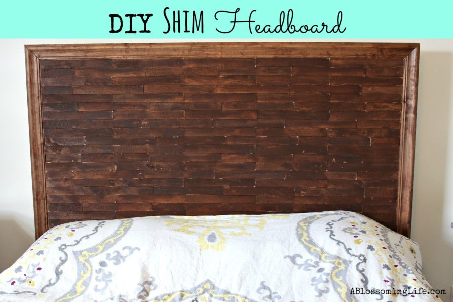 Wood shop shim headboard