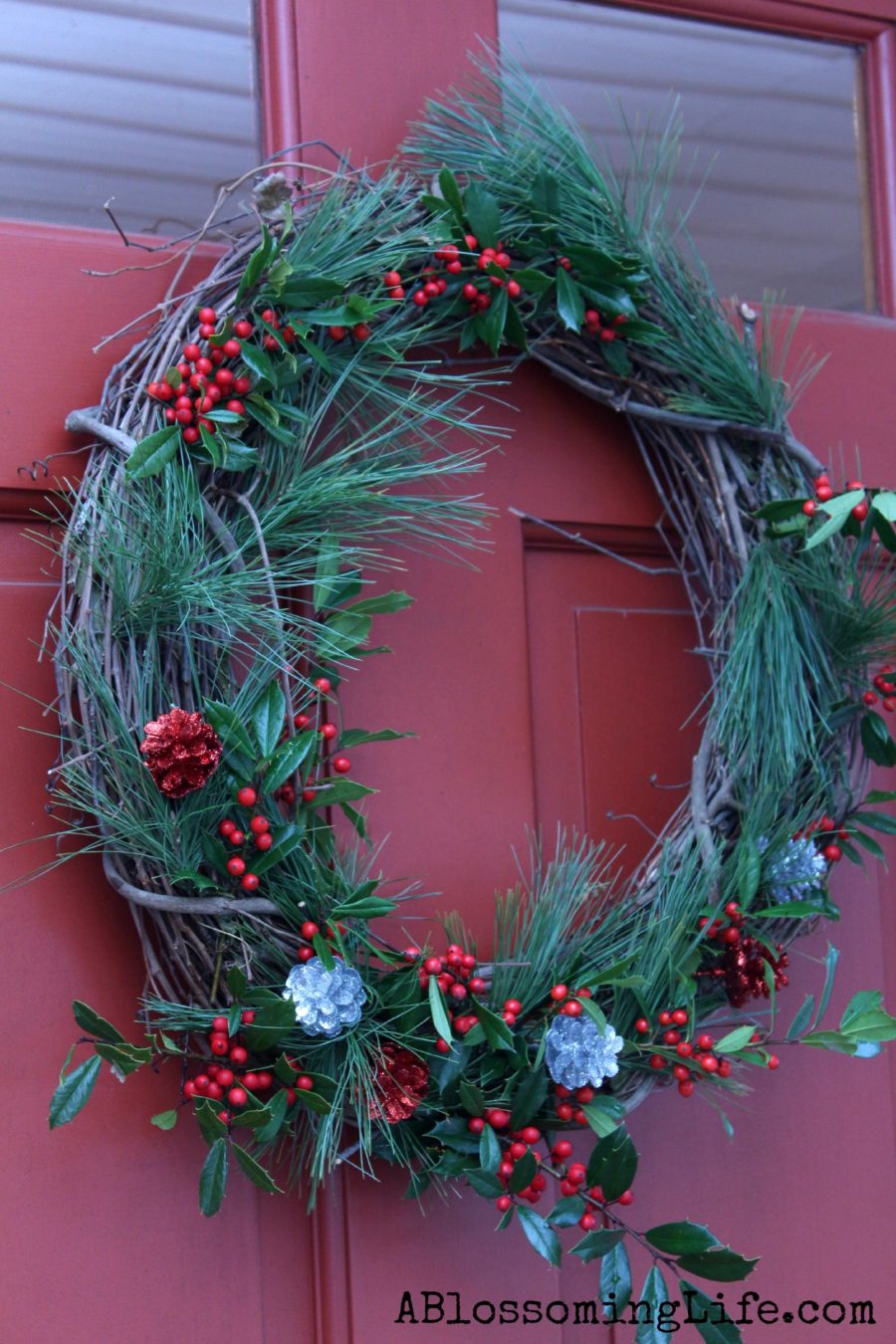 How to Make a Christmas Wreath With a Wire Hanger - DIY Holiday Ideas