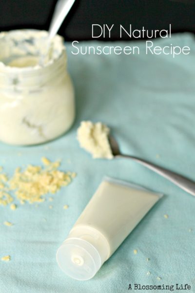 Natural Homemade Sunscreen - Bug Repellant Option - A Blossoming Life
