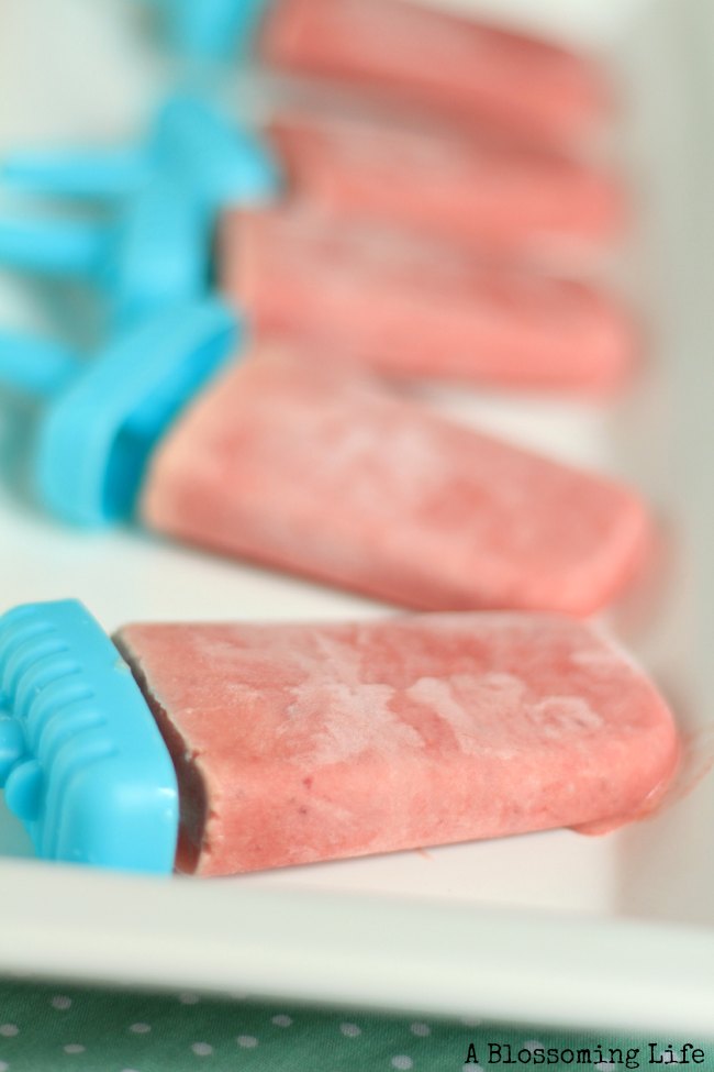 Strawberries and Cream Popsicles