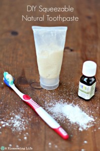 DIY Squeezable Natural Toothpaste - A Blossoming Life