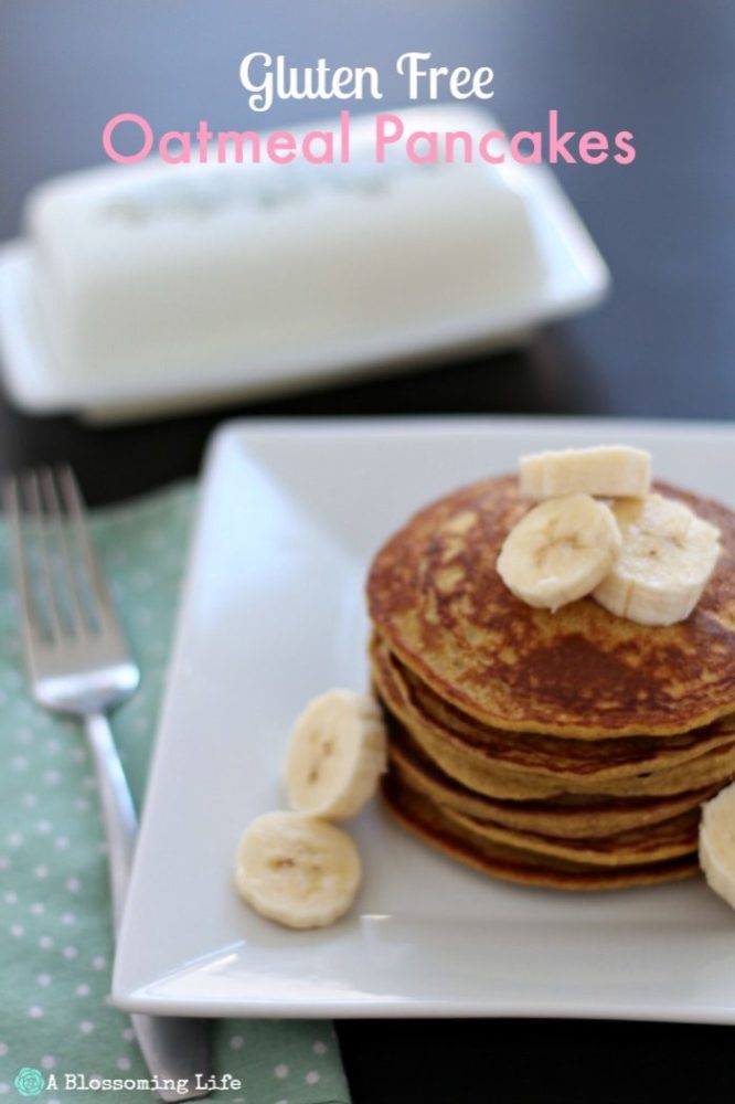 Banana Oatmeal Pancakes Gluten Free A Blossoming Life