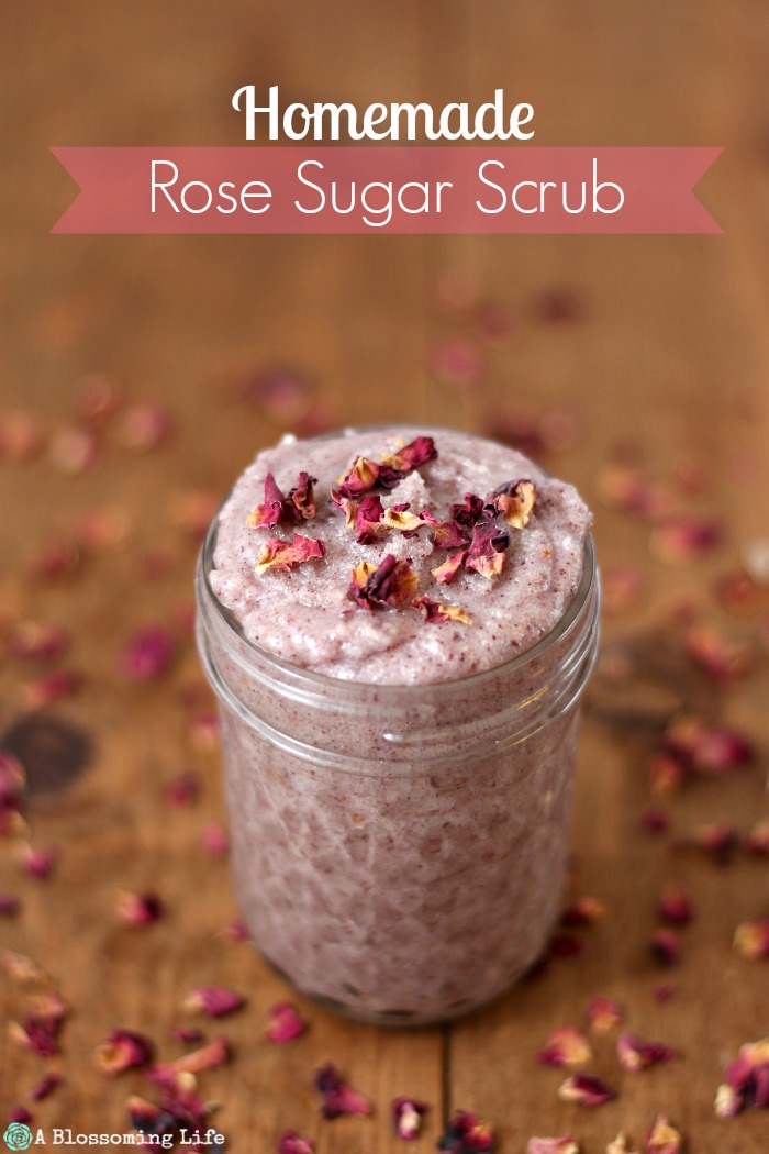 Homemade Rose Sugar Scrub