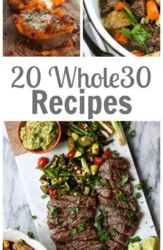 collage of whole30 recipes
