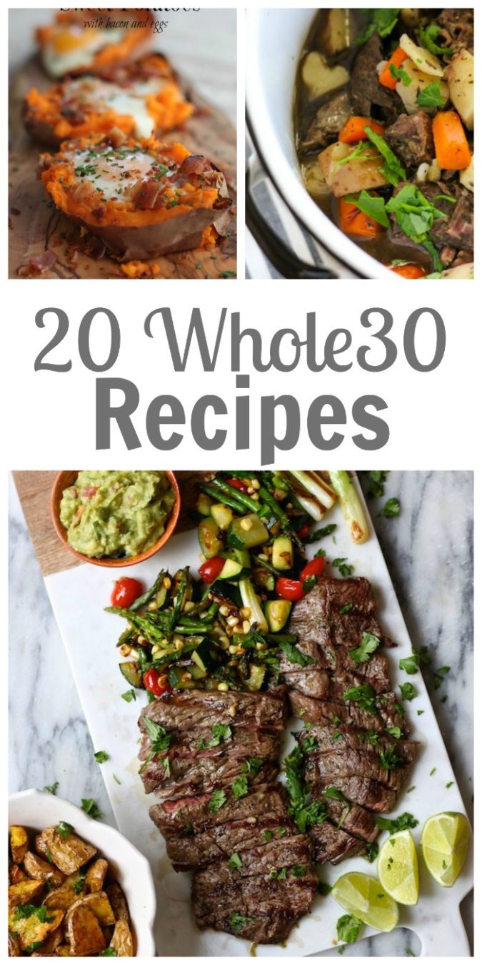 collage of whole30 recipes