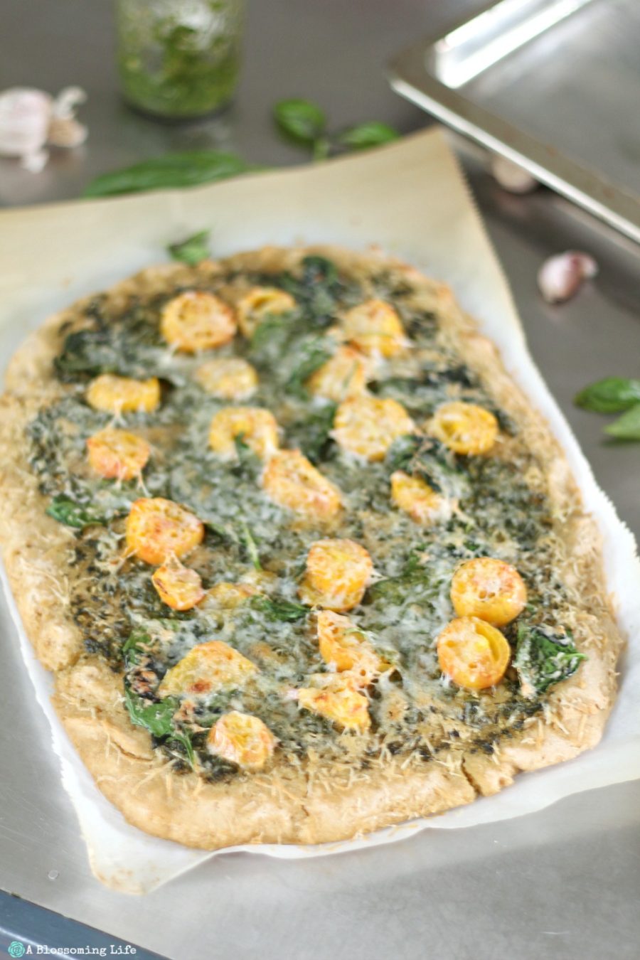 Pesto Pizza With Goat Cheese