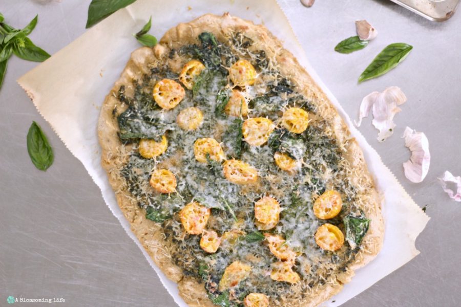 Pesto and Goat Cheese Pizza