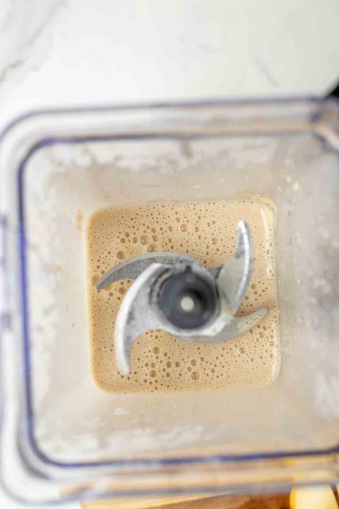 dutch baby batter in a blender.