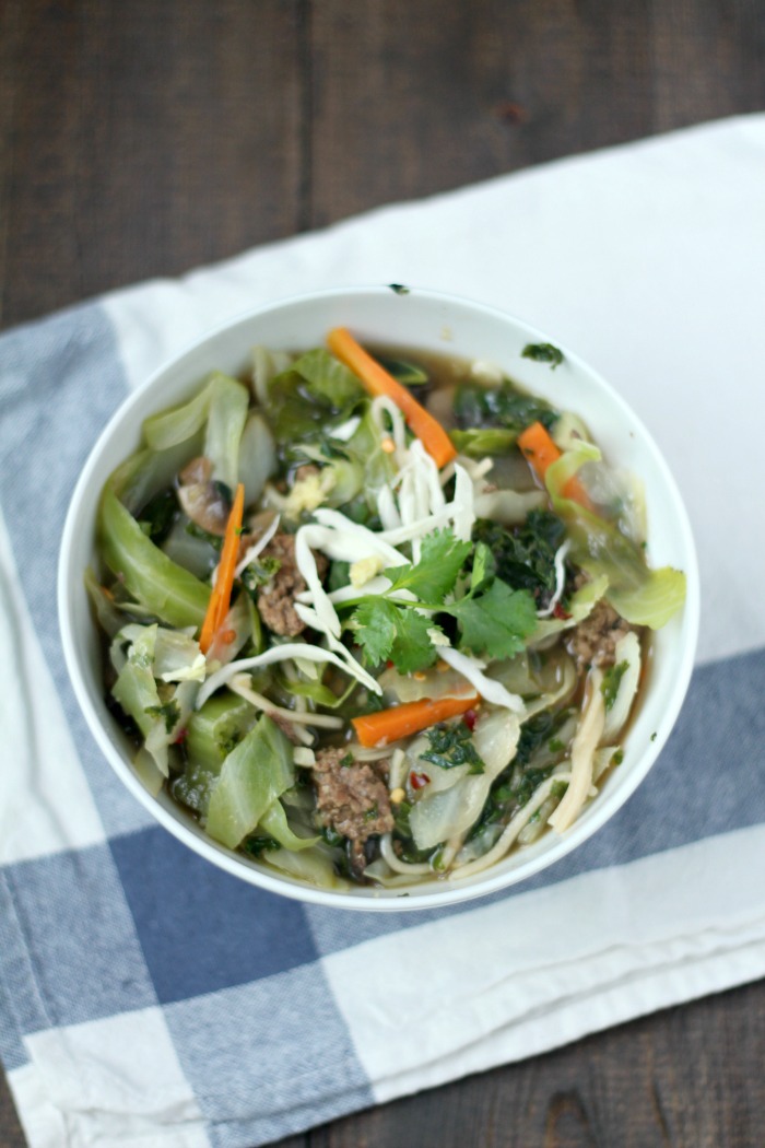 Asian Beef Noodle Soup Recipe is a simple and flavorful beef broth infused with mushrooms, ginger, and garlic.