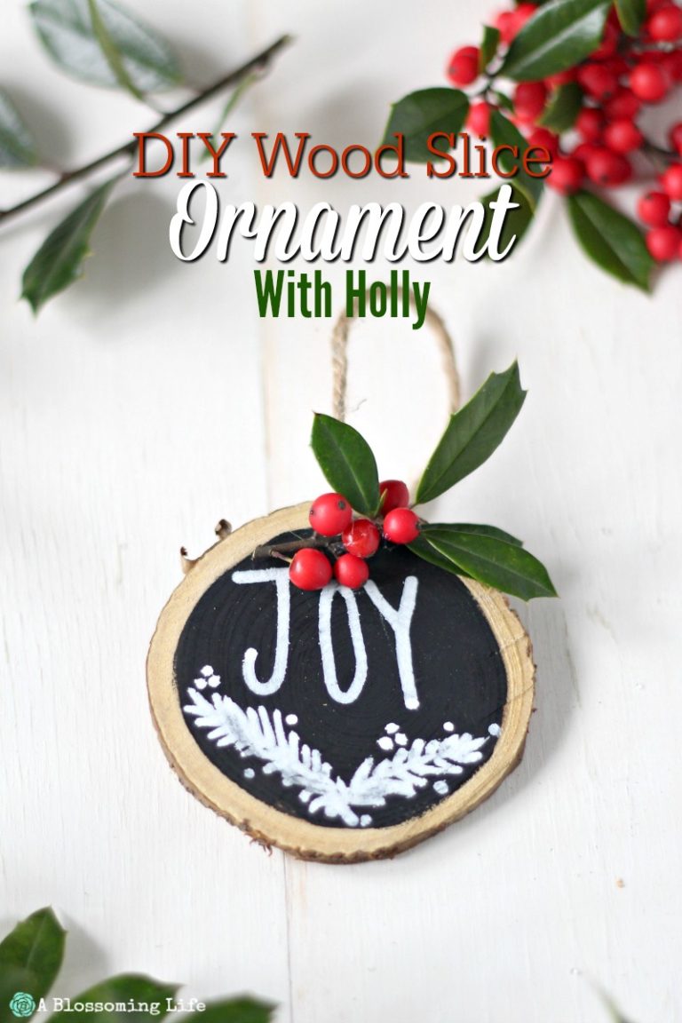 DIY Wood Slice Ornaments - House On Longwood Lane