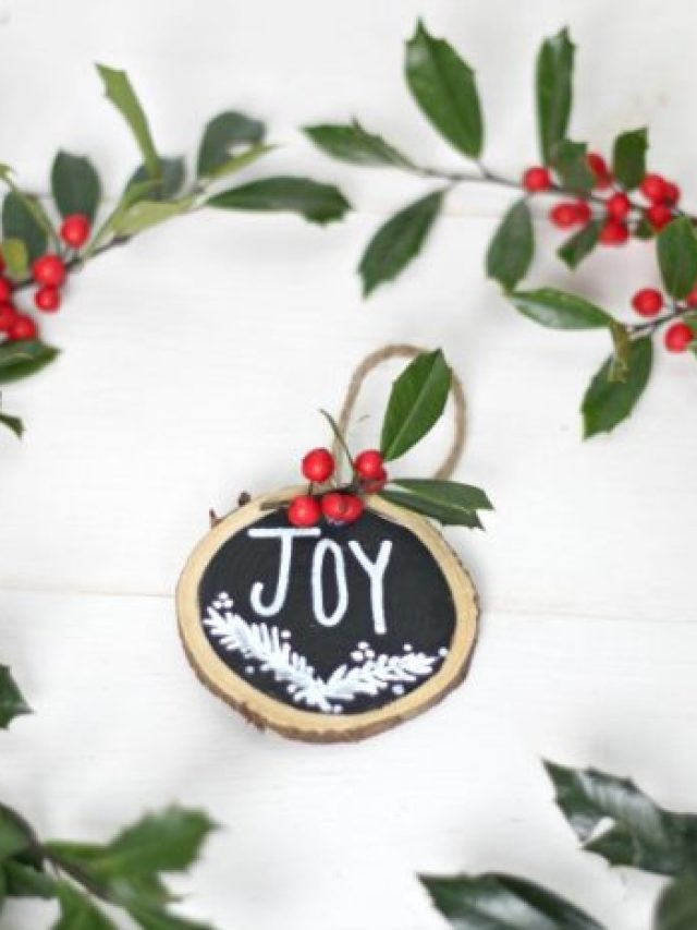 DIY Wooden Ornaments With Holly Story