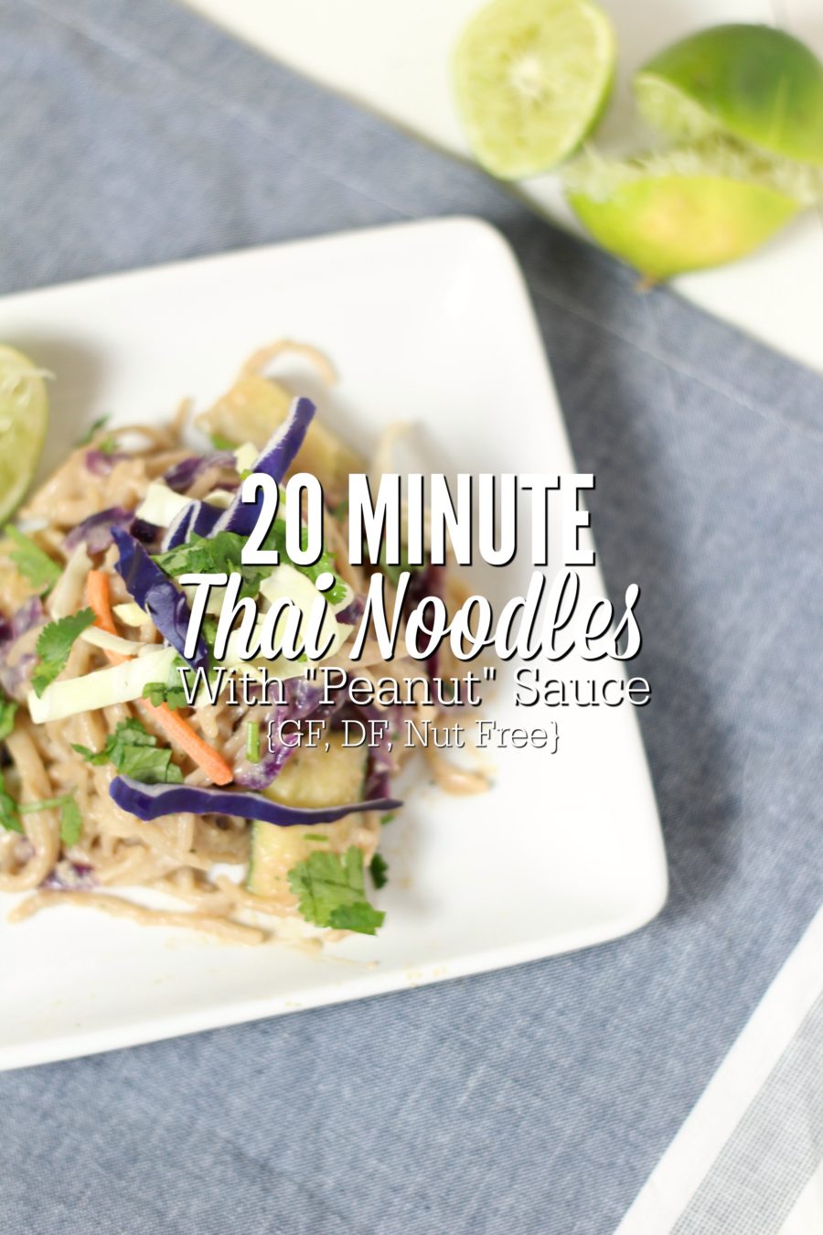 Easy 20 Minute Thai Noodles With “Peanut” Sauce