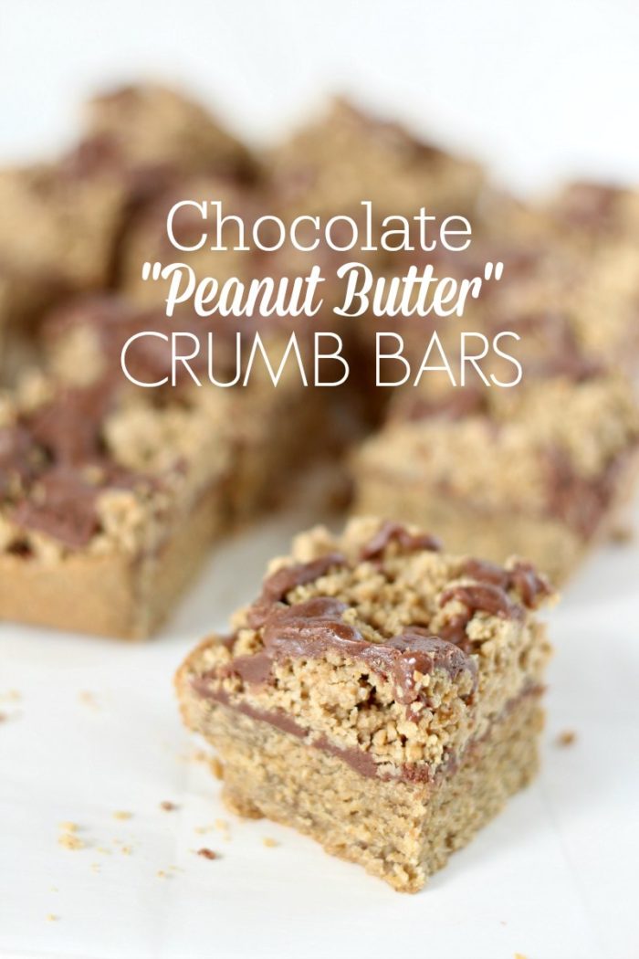 Chocolate “Peanut Butter” Crumb Bars