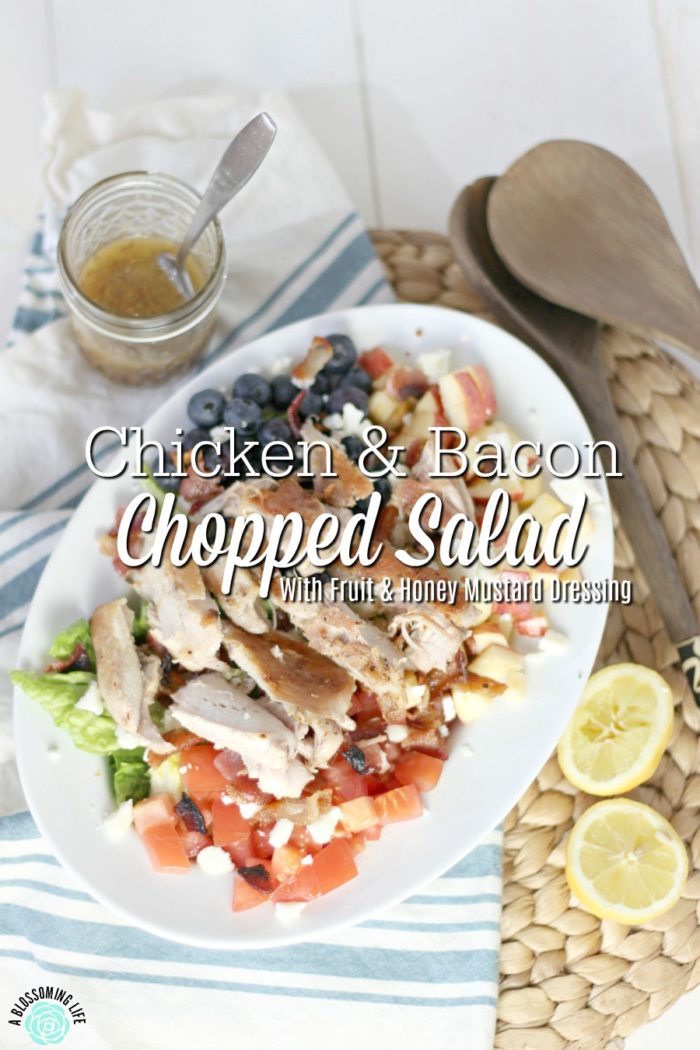 Chicken And Bacon Chopped Salad With Honey Mustard Dressing