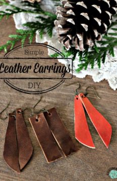 diy leather earrings for the perfect DIY Christmas gift