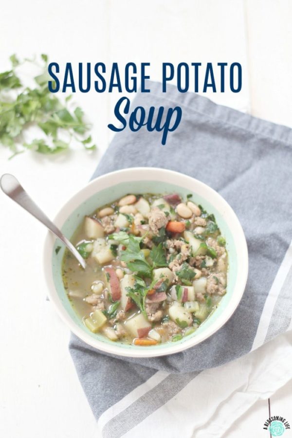 This hearty sausage potato soup is a delicious, healthy, and high protein meal that will satisfy on a cold chilly night... or anytime.