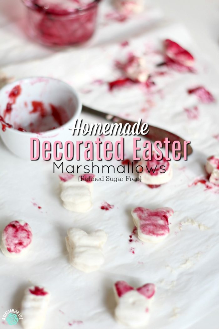 Homemade Decorated Easter Marshmallows – {Refined Sugar Free}