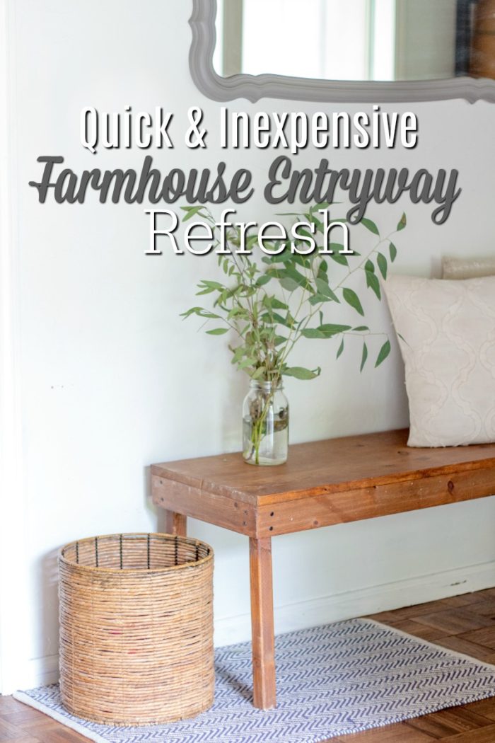 Quick and Inexpensive Farmhouse Entryway Refresh
