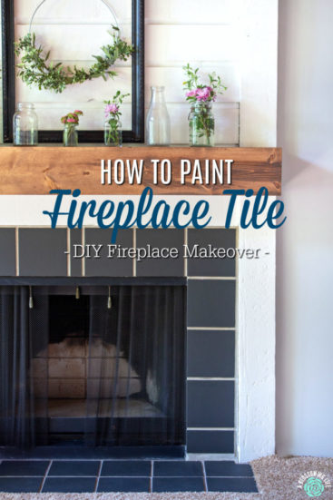 How To Paint Fireplace Tile - DIY Fireplace Makeover - A Blossoming Life