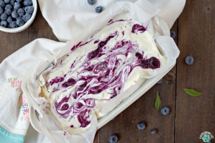 Blueberry Lemon Cheesecake Ice Cream