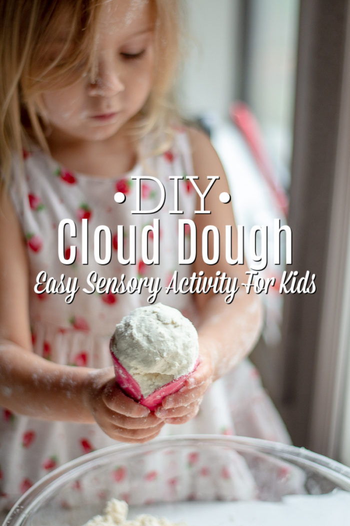 Child Playing With Homemade Cloud Dough