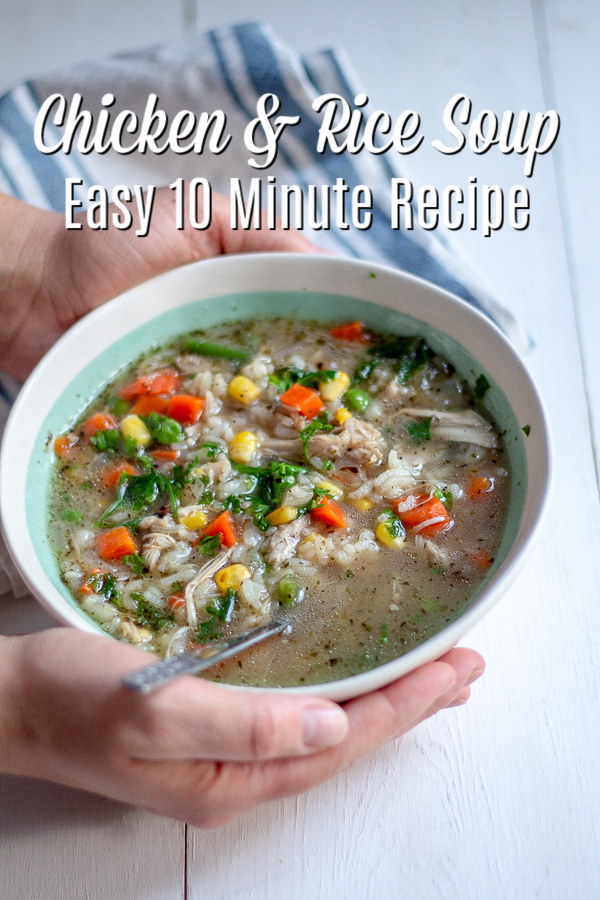 Chicken And Rice Soup Easy 10 Minute Recipe A Blossoming Life