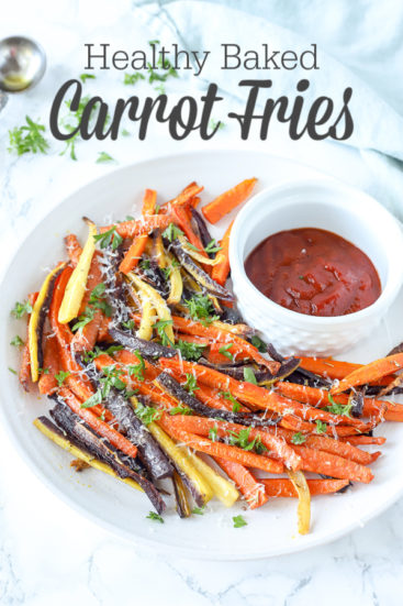 Healthy Baked Carrot Fries Recipe - A Blossoming Life