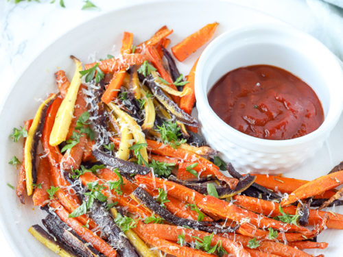 Healthy Baked Carrot Fries Recipe A Blossoming Life