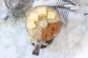 butter, oats, and coconut sugar in a food processor