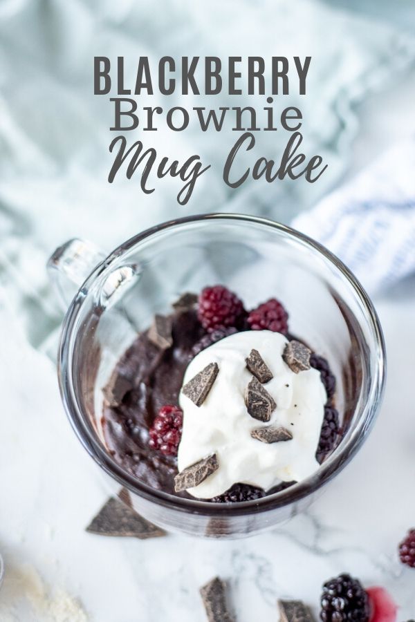 Blackberry Brownie Mug Cake