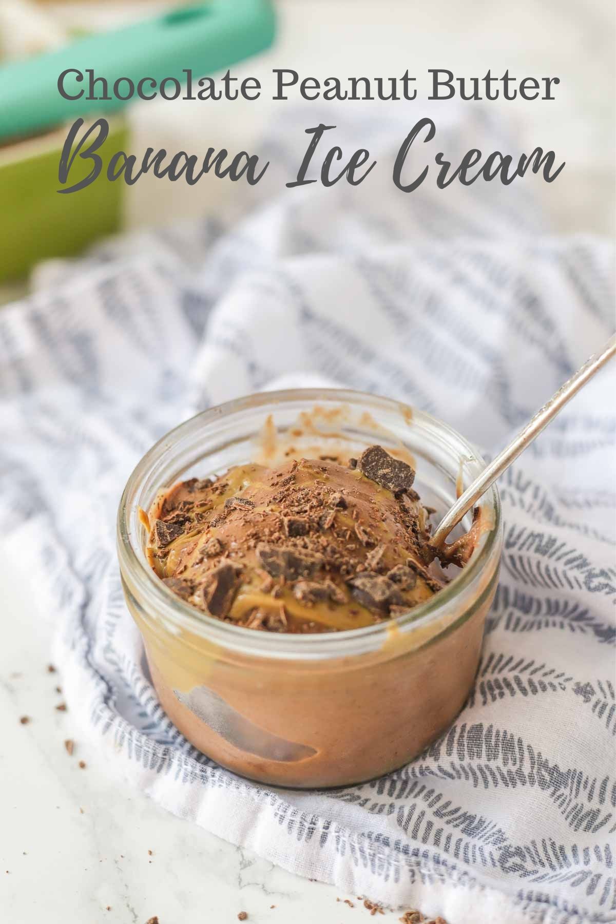 Chocolate Peanut Butter Banana “Ice Cream”