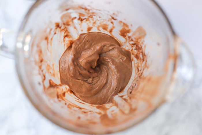 chocolate peanut butter ice cream blended in the blender