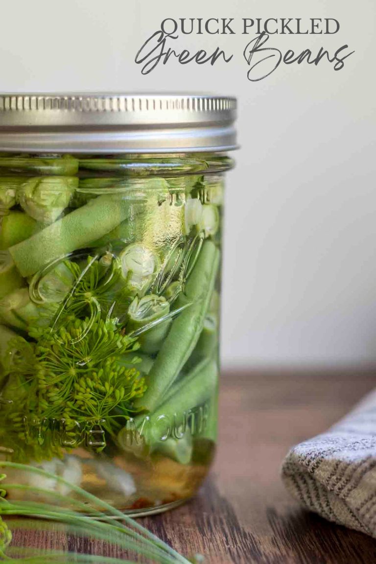 Quick Pickled Green Beans - A Blossoming Life