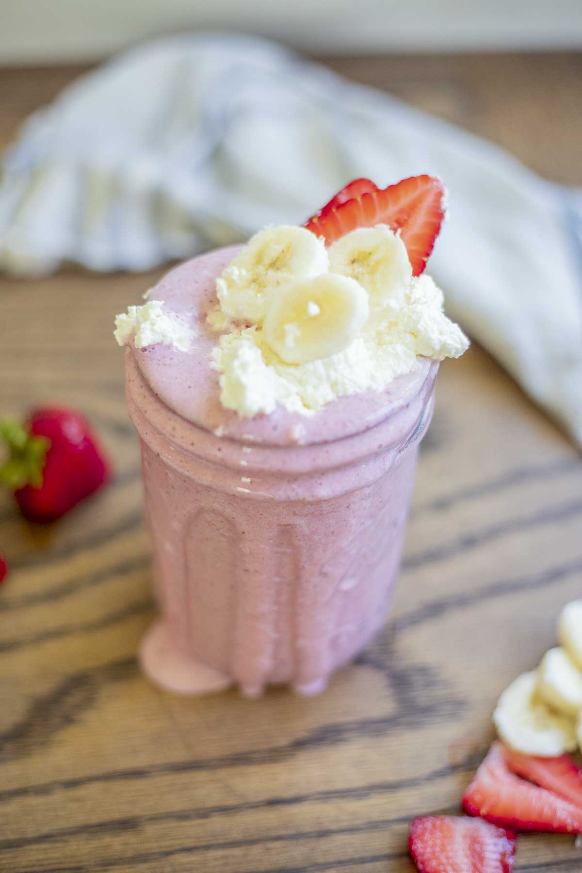 Healthy Strawberry Banana Milkshake A Blossoming Life