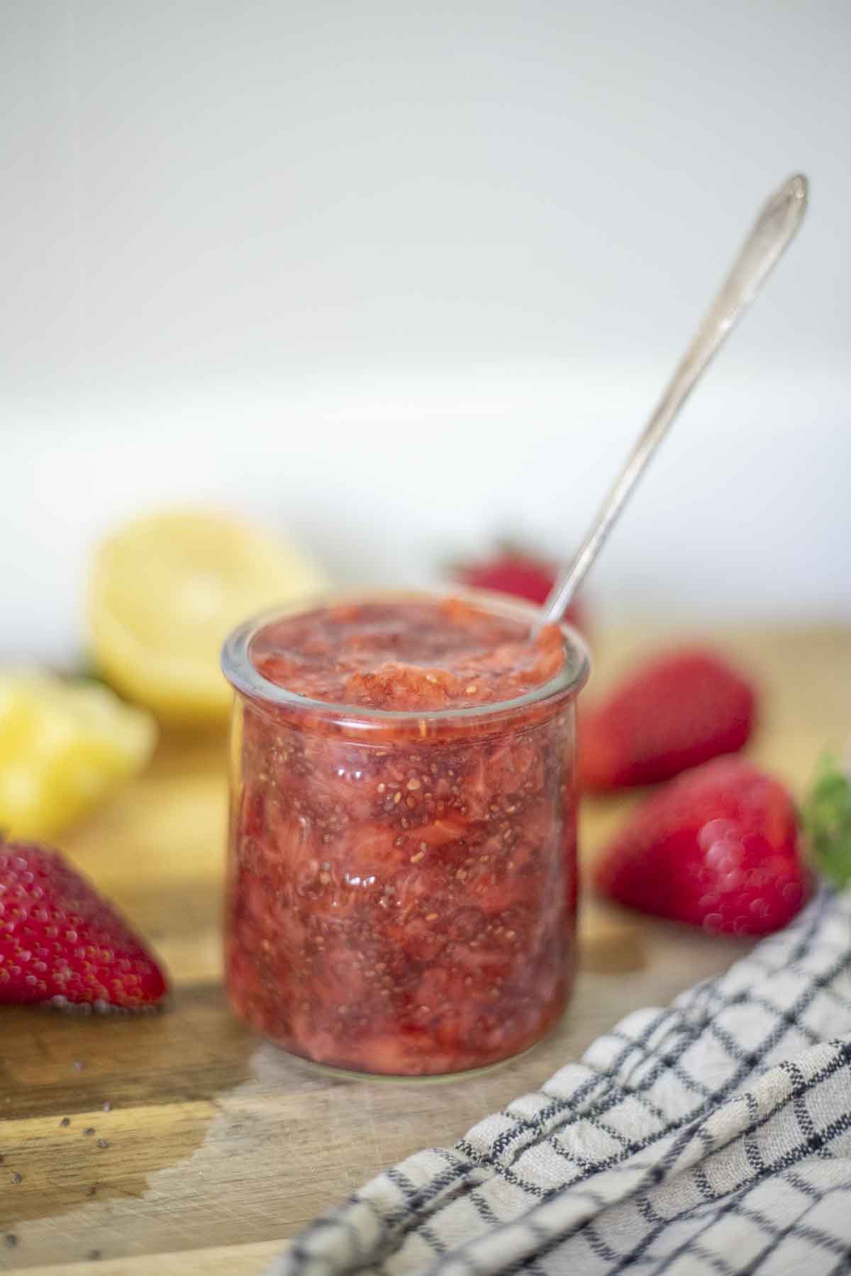 Easy 4-Ingredient Strawberry Chia Seed Jam Recipe