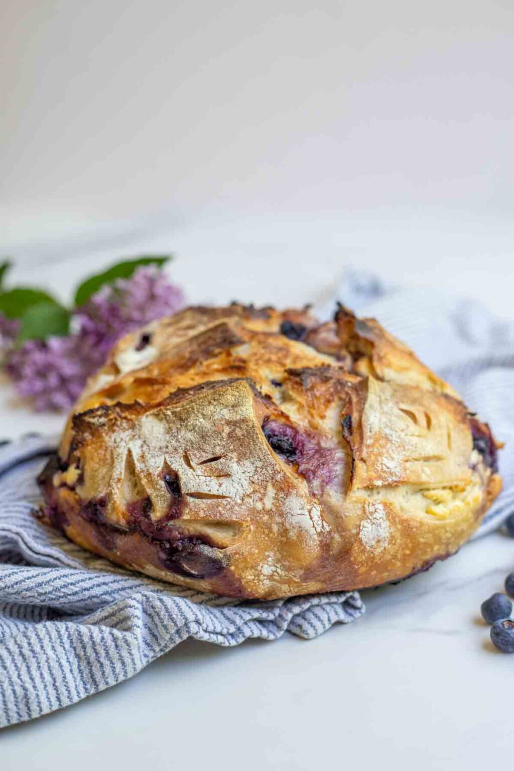 Sourdough Blueberry Cream Cheese Bread - A Blossoming Life