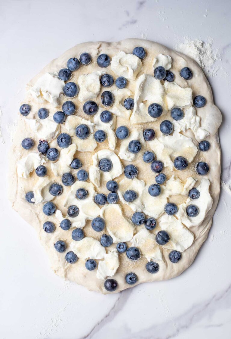 Sourdough Blueberry Cream Cheese Bread - A Blossoming Life