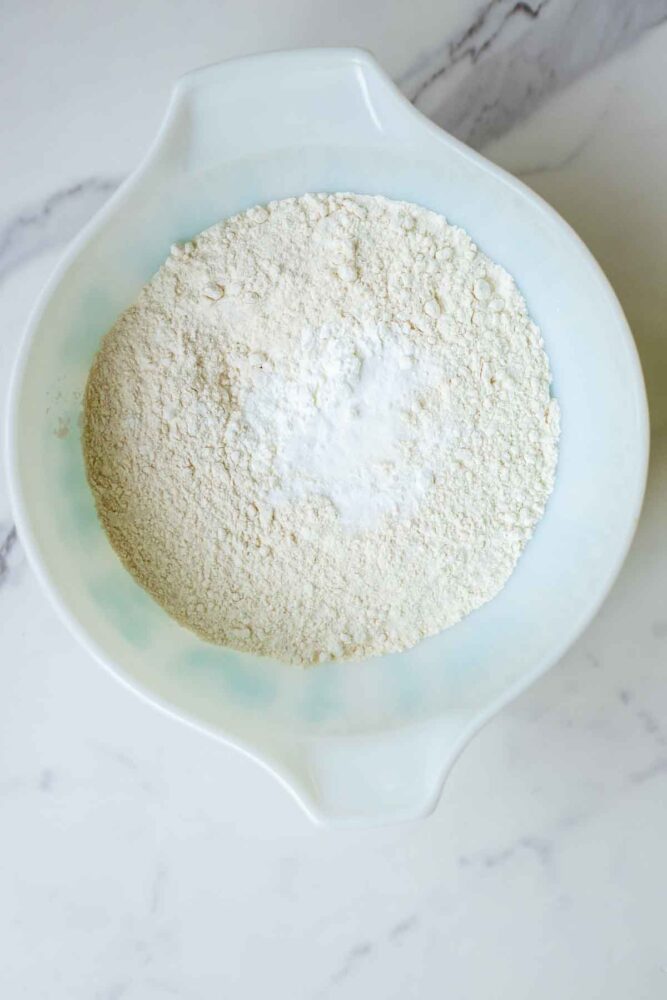 Dry ingredients in a bowl.