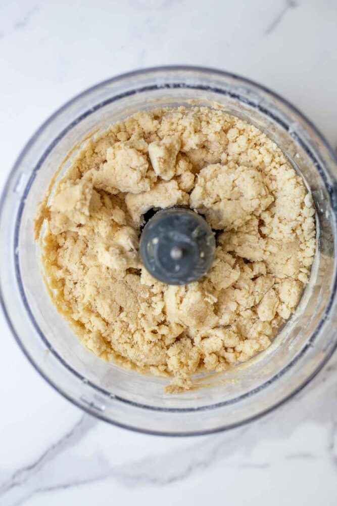 scone dough in a food processor.