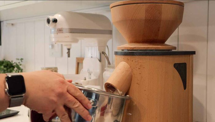 milling whole wheat flour.